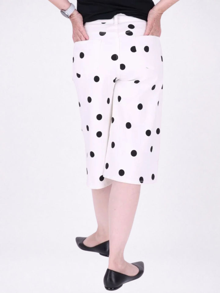 Jeans Short Damen AOP Dots
