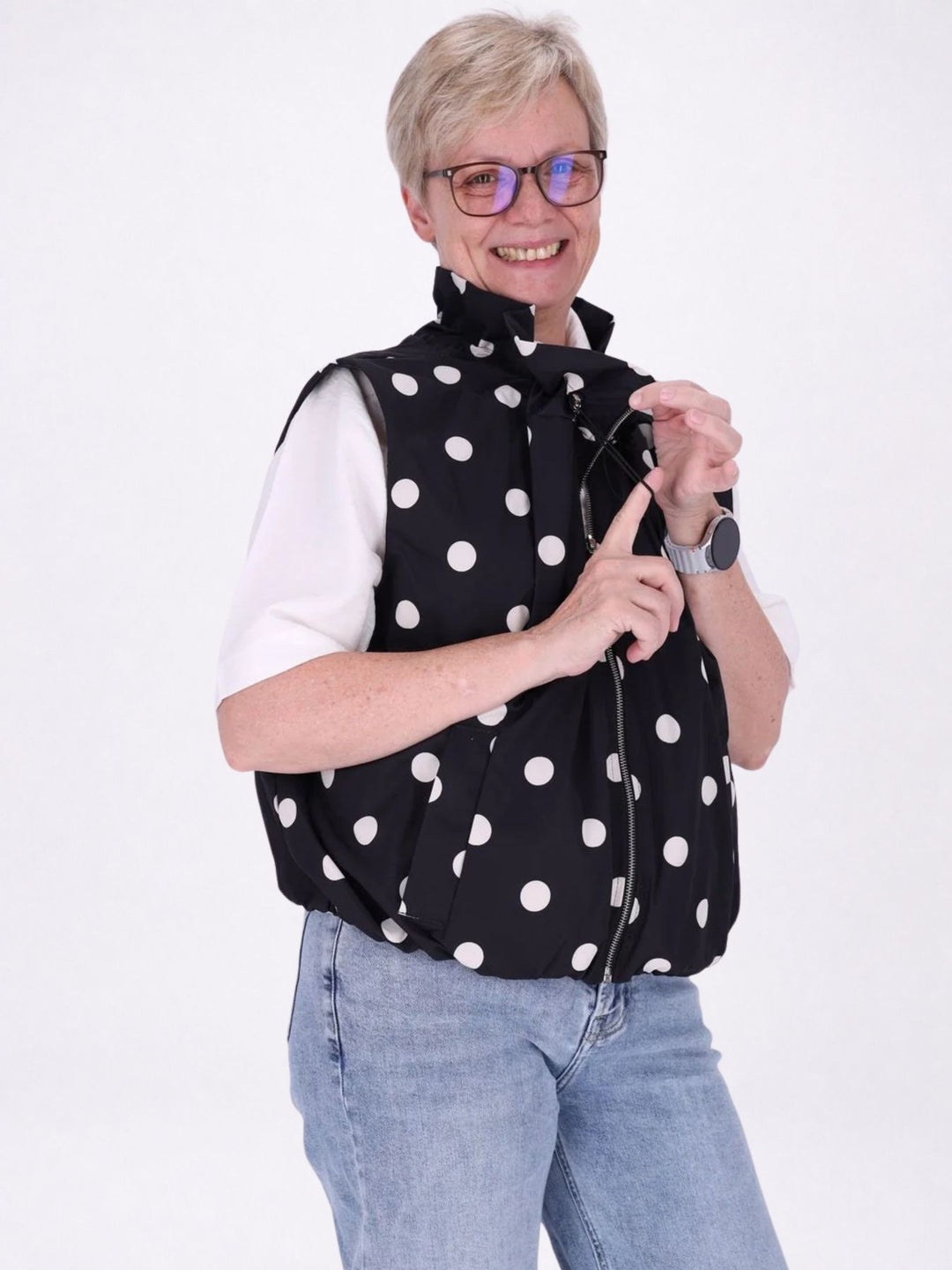 Weste Damen AOP Punkte