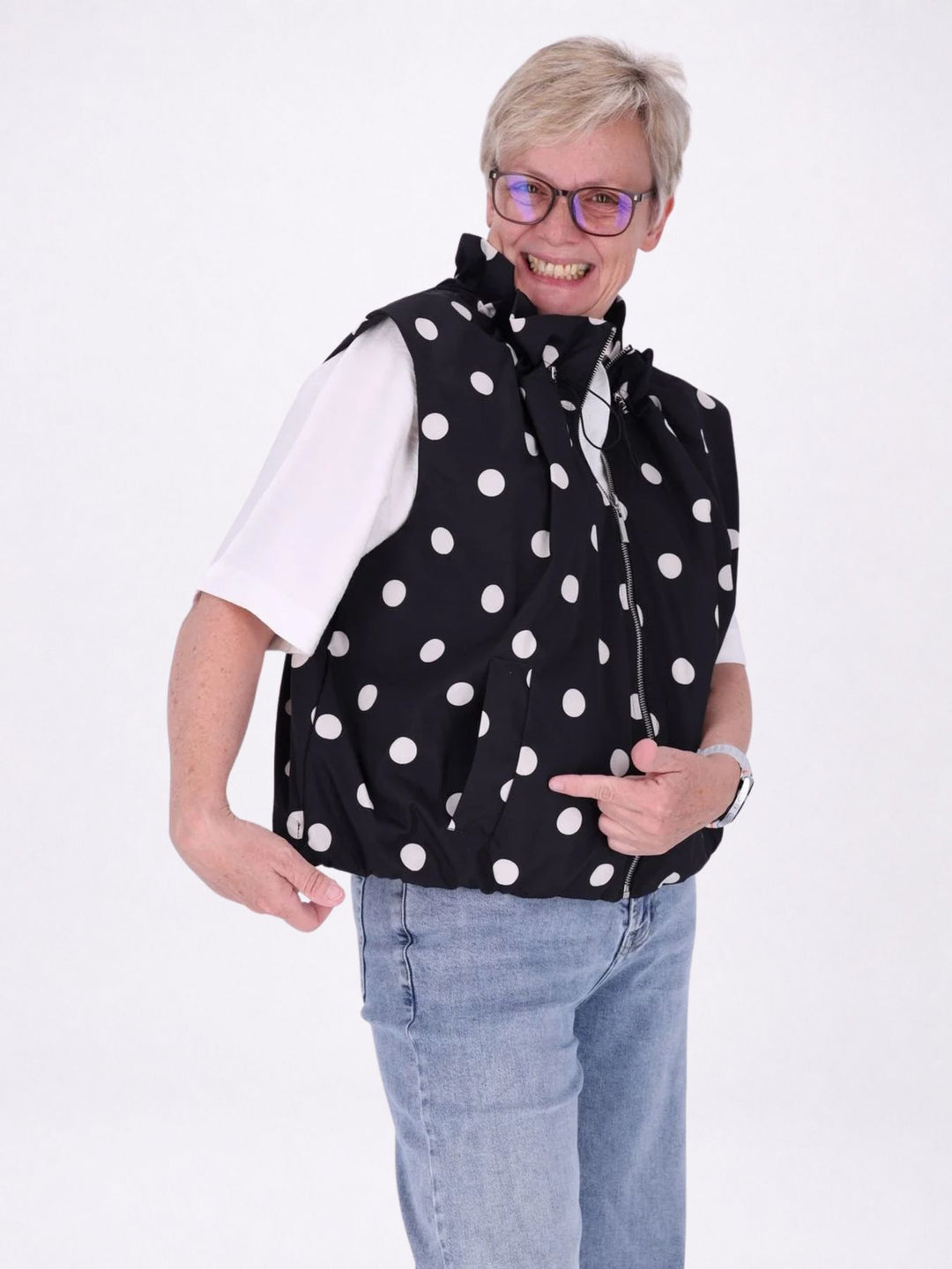 Weste Damen AOP Punkte