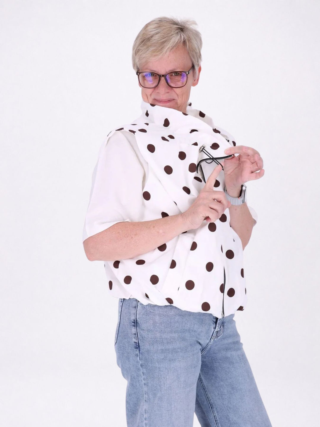 Weste Damen AOP Punkte
