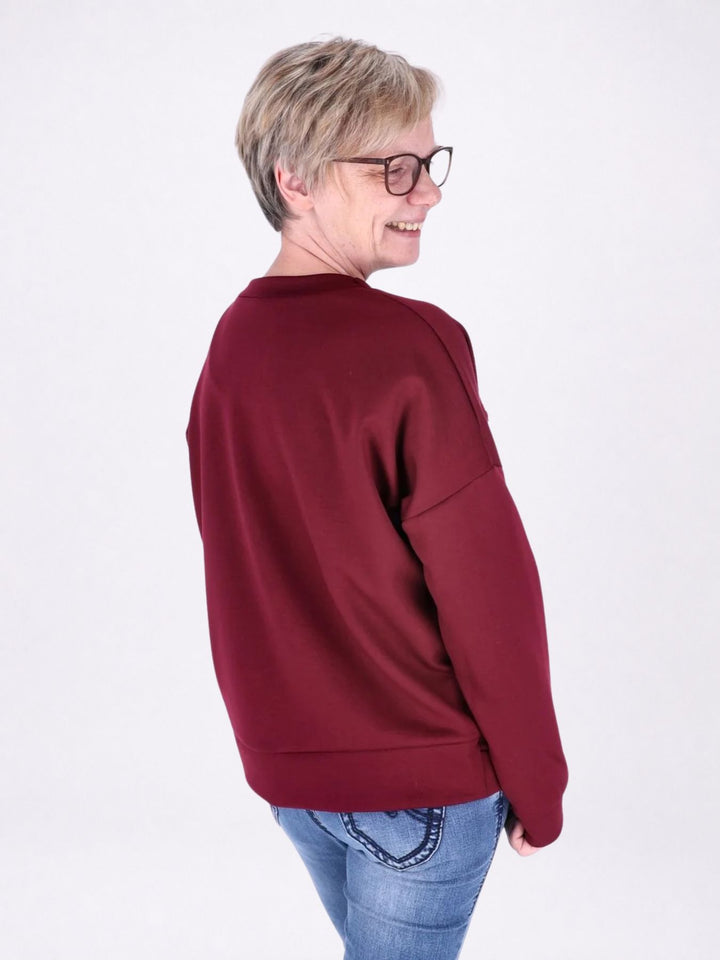 Sweat Damen Stickerei Vitage