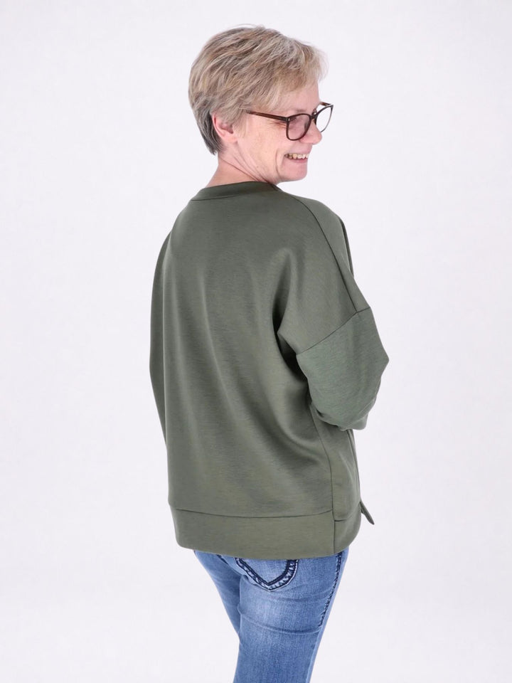 Sweat Damen Stickerei Vitage