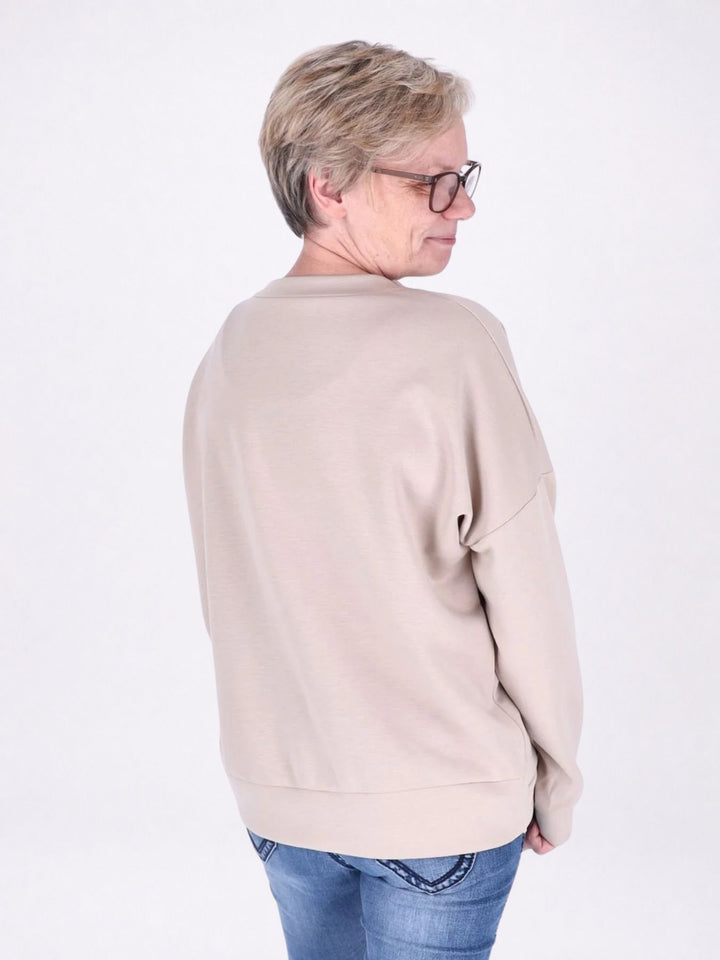 Sweat Damen Stickerei Vitage