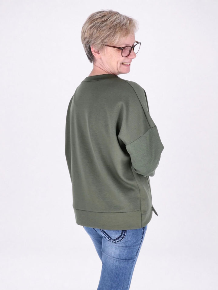Sweat Damen Stickerei Vitage