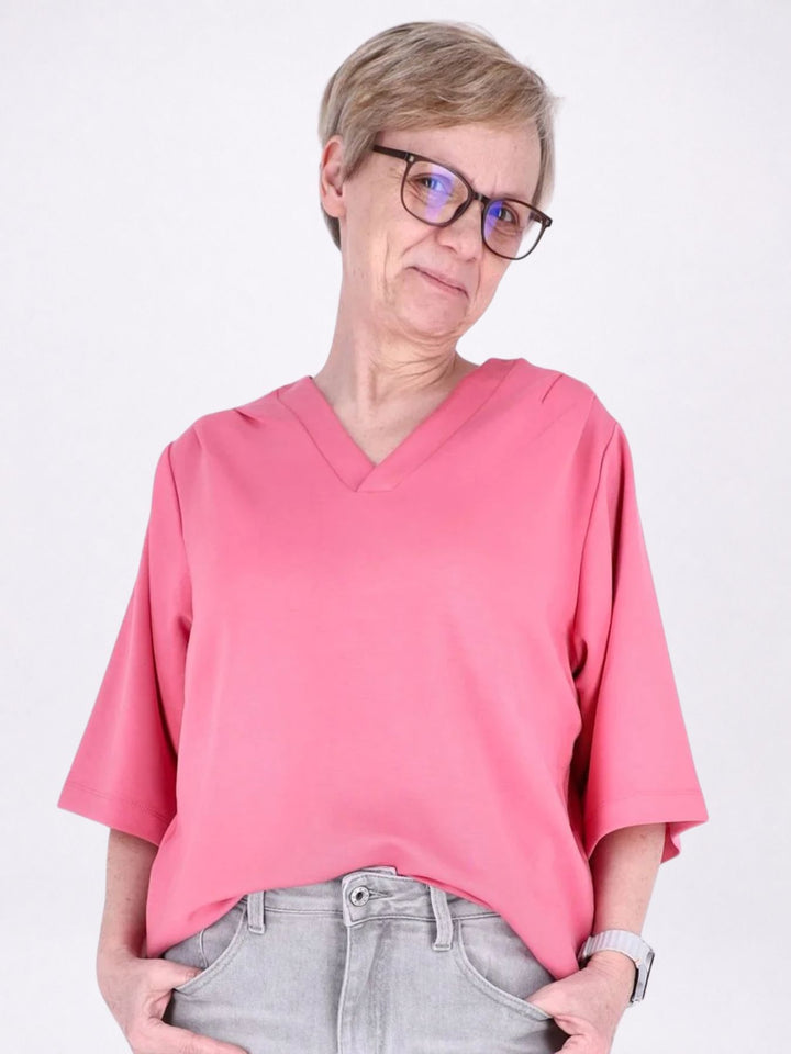 Shirt Damen V Ausschnitt 3/4 Arm