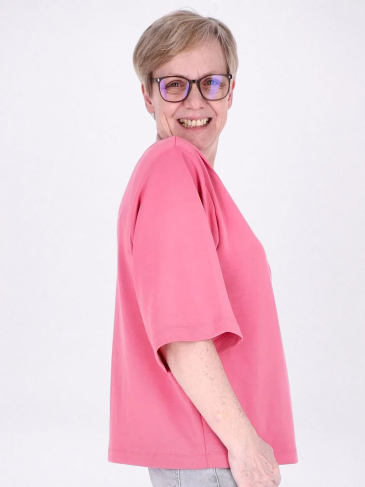 Shirt Damen V Ausschnitt 3/4 Arm