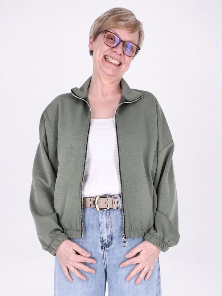Jacke Damen Sweat Gummizug am Bund