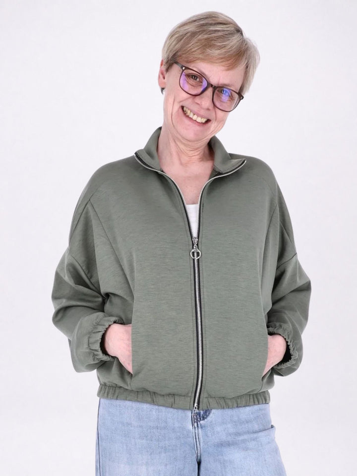 Jacke Damen Sweat Gummizug am Bund