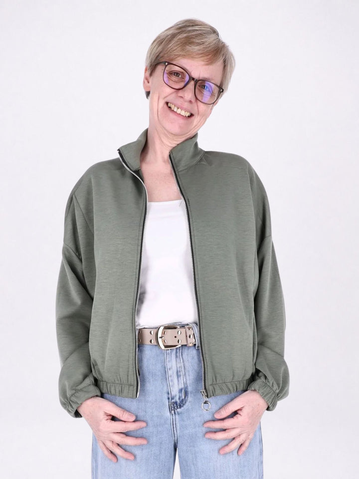 Jacke Damen Sweat Gummizug am Bund