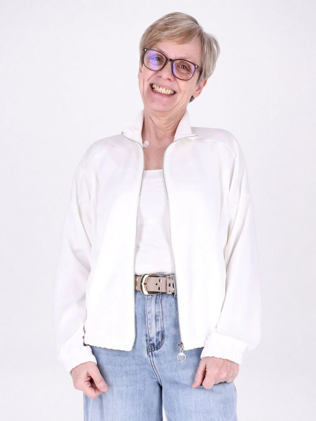 Jacke Damen Sweat Gummizug am Bund