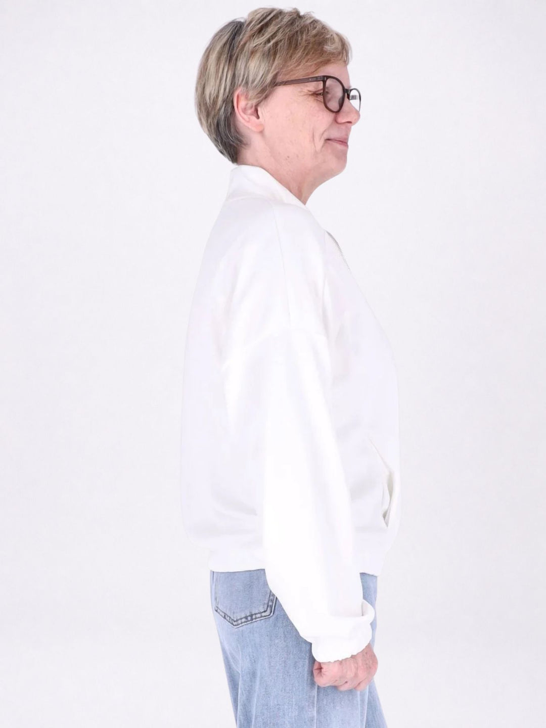 Jacke Damen Sweat Gummizug am Bund