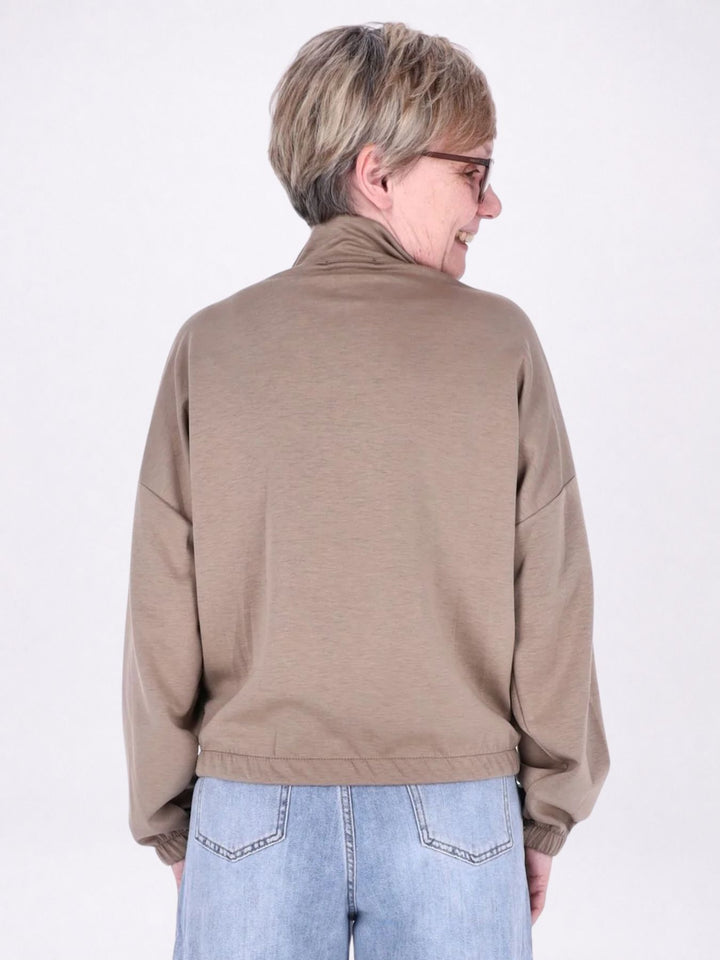 Jacke Damen Sweat Gummizug am Bund
