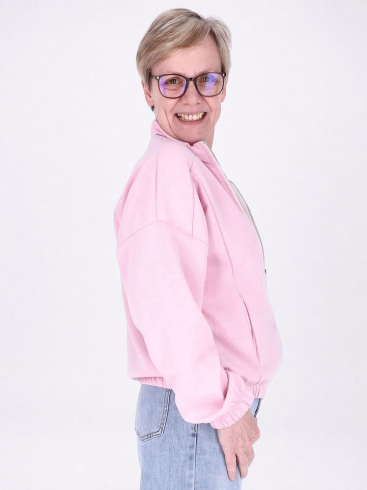 Jacke Damen Sweat Gummizug am Bund