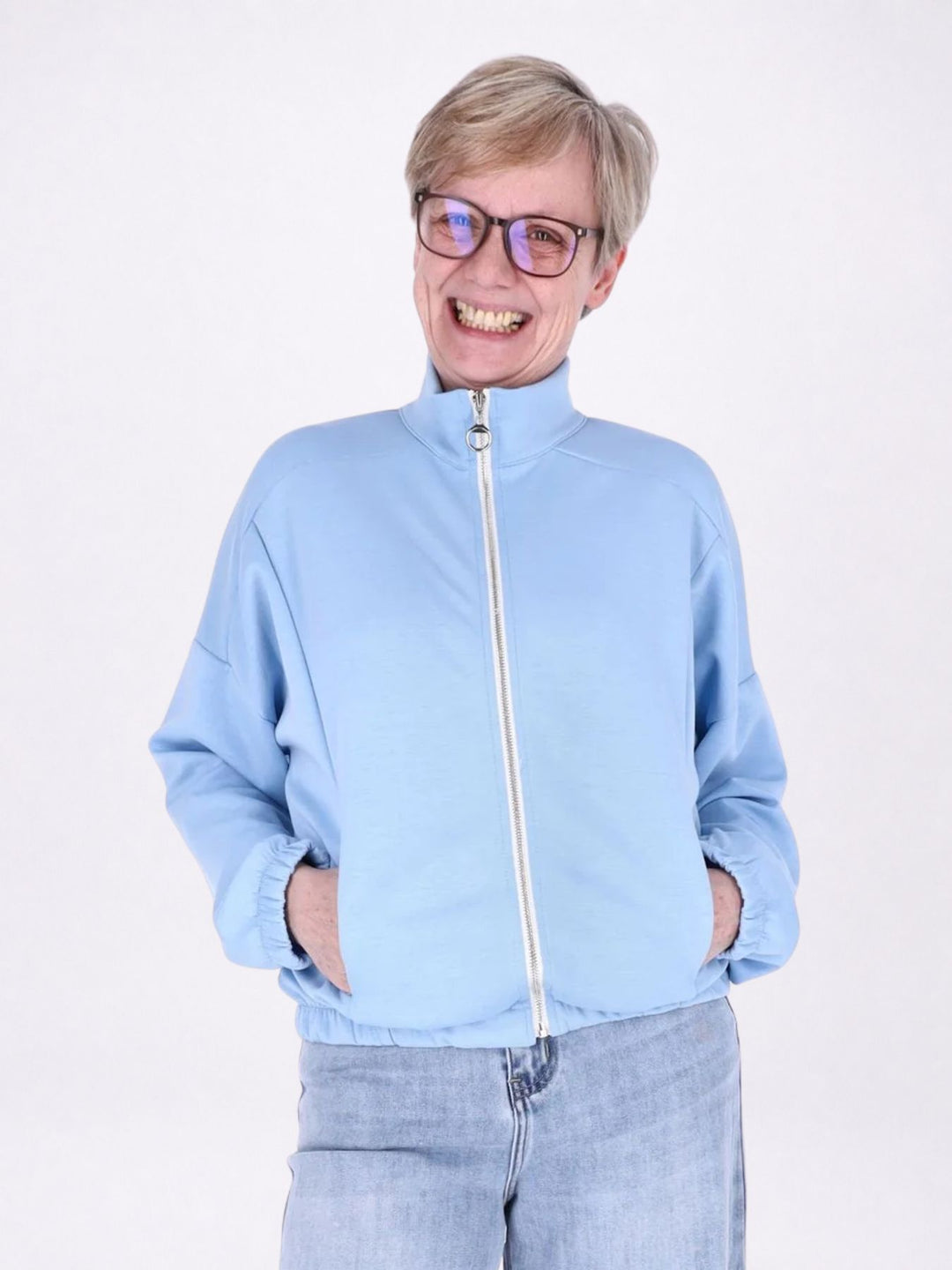 Jacke Damen Sweat Gummizug am Bund