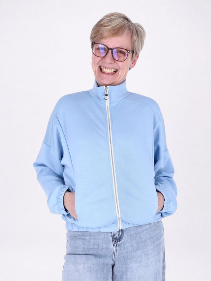 Jacke Damen Sweat Gummizug am Bund