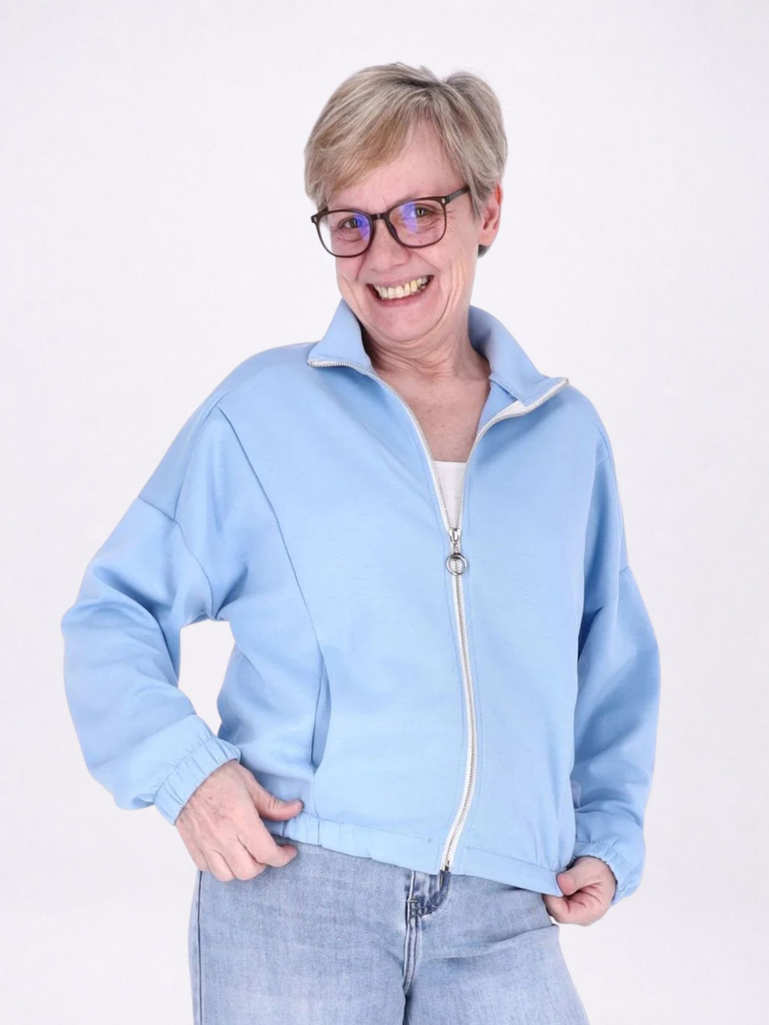 Jacke Damen Sweat Gummizug am Bund