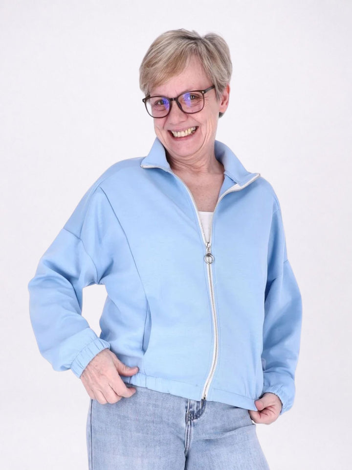 Jacke Damen Sweat Gummizug am Bund