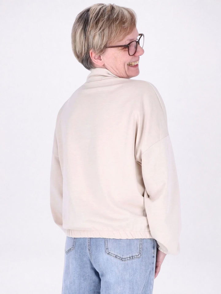 Jacke Damen Sweat Gummizug am Bund