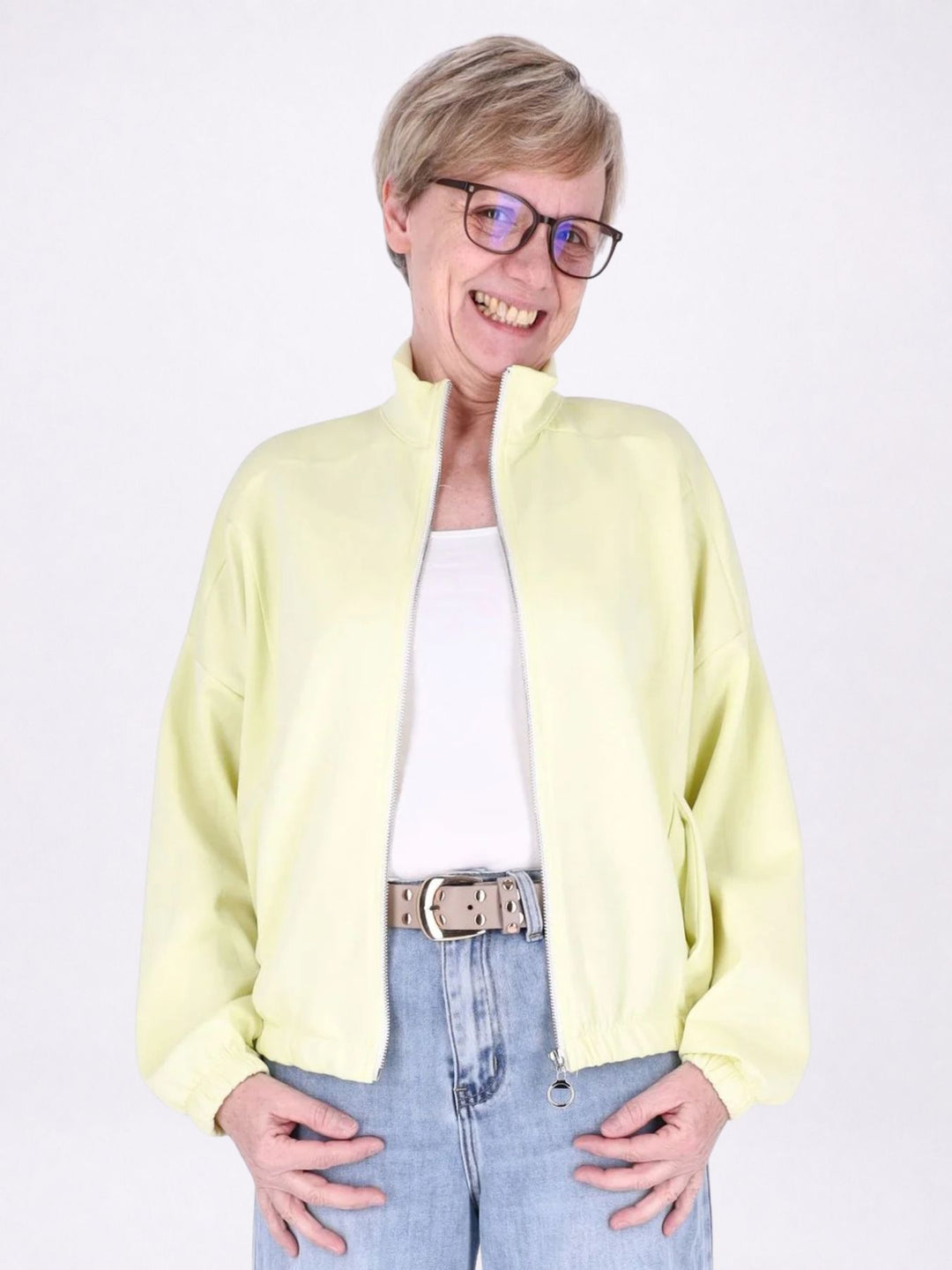 Jacke Damen Sweat Gummizug am Bund