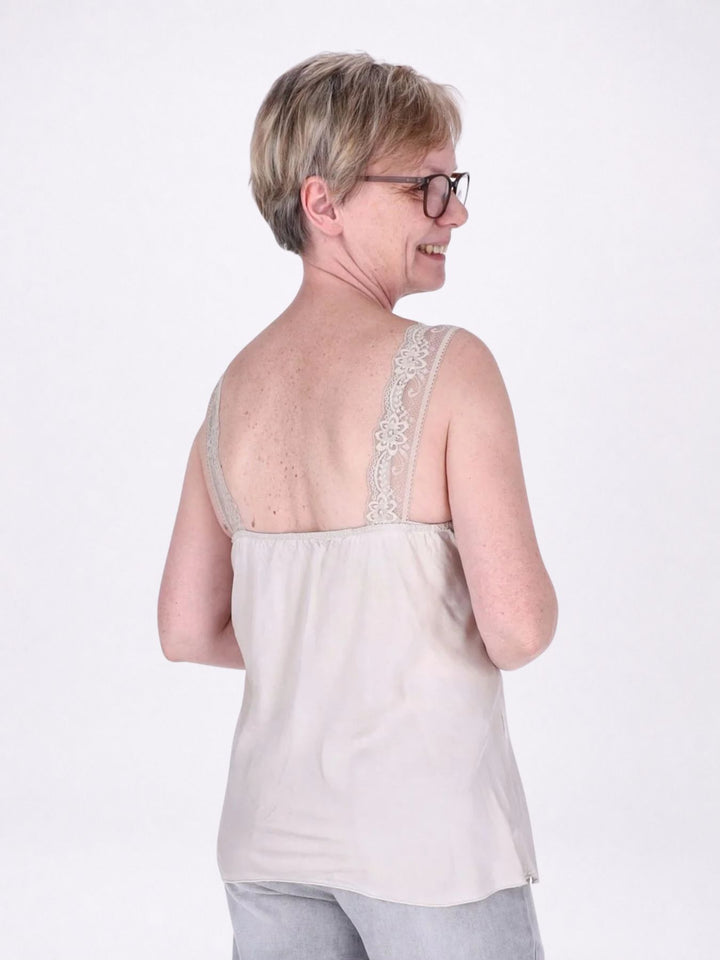 Top Damen Viscose Spitze
