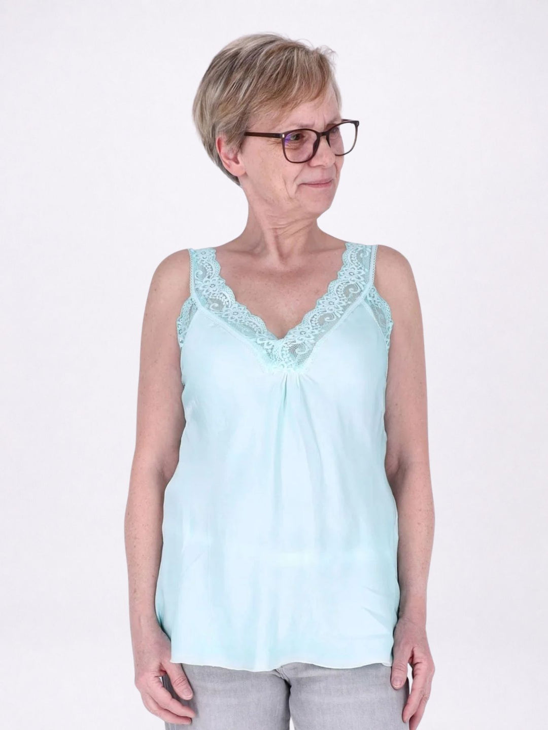 Top Damen Viscose Spitze