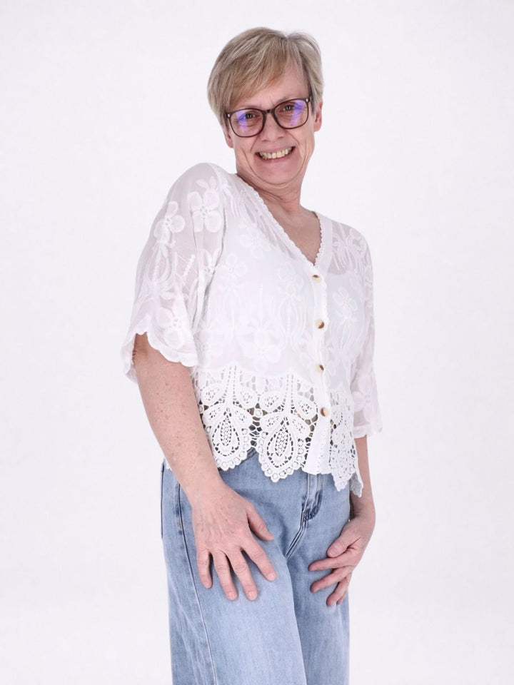 Strickjacke Damen BOHO 3/4 Arm