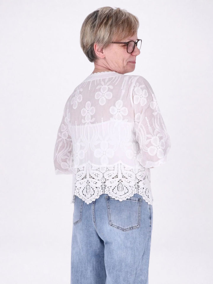 Strickjacke Damen BOHO 3/4 Arm