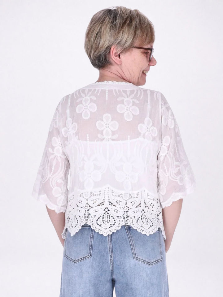 Strickjacke Damen BOHO 3/4 Arm