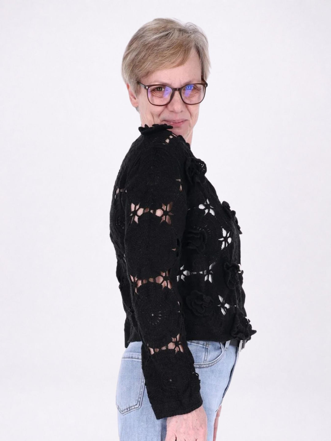 Strickjacke Häkel Damen