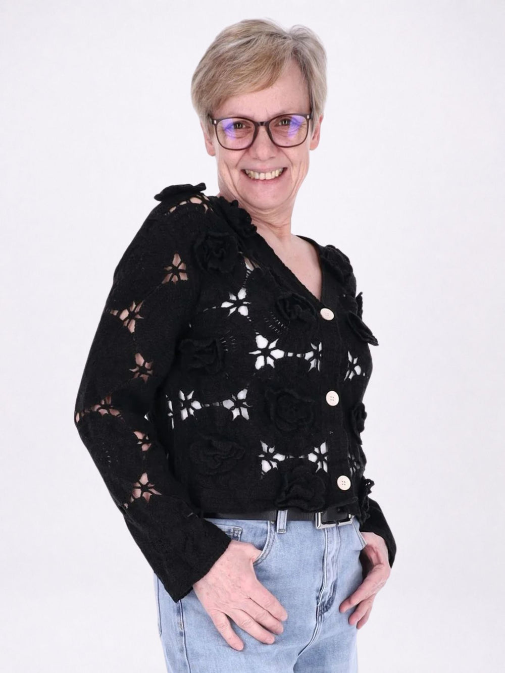 Strickjacke Häkel Damen