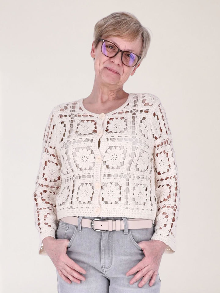 Strickjacke Häkel Damen