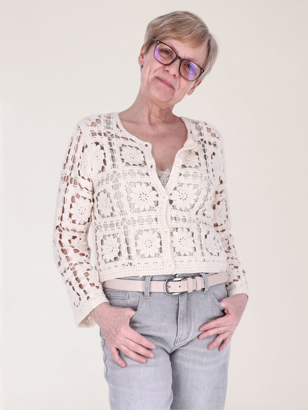Strickjacke Häkel Damen