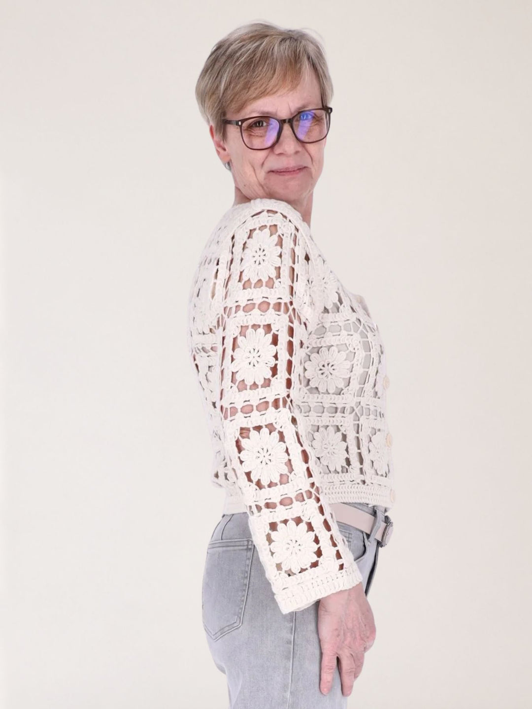 Strickjacke Häkel Damen