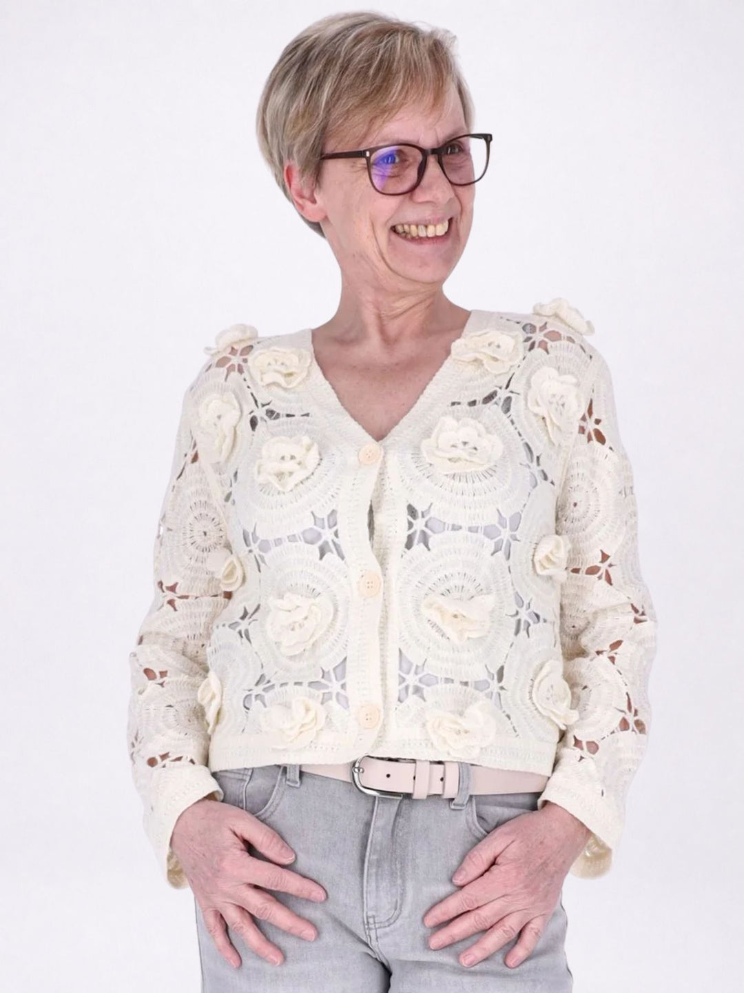 Strickjacke Häkel Damen