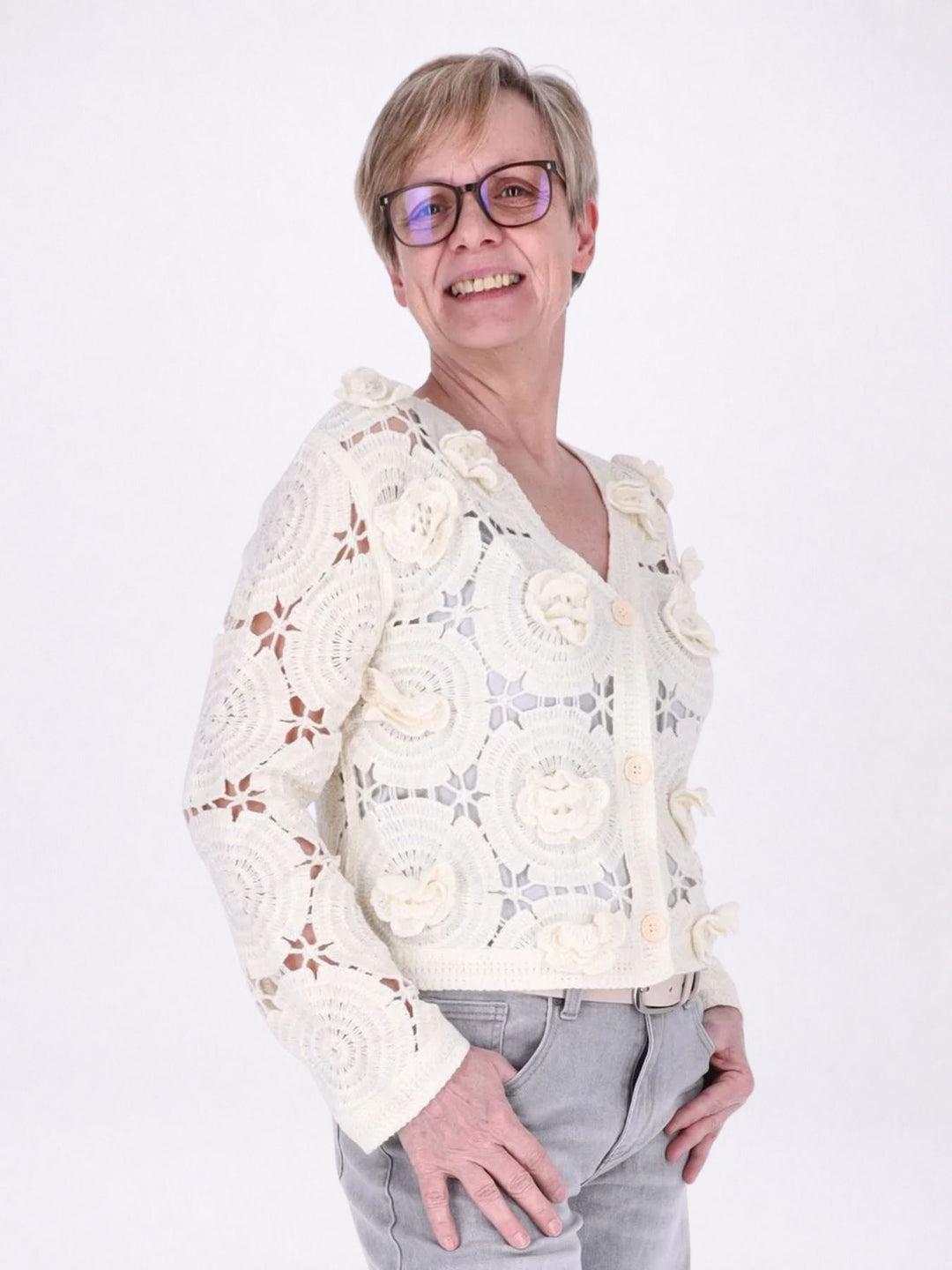 Strickjacke Häkel Damen