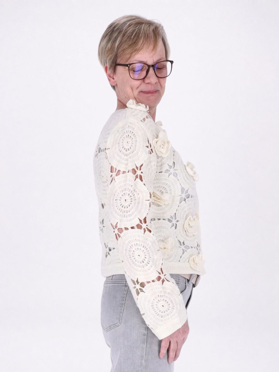 Strickjacke Häkel Damen