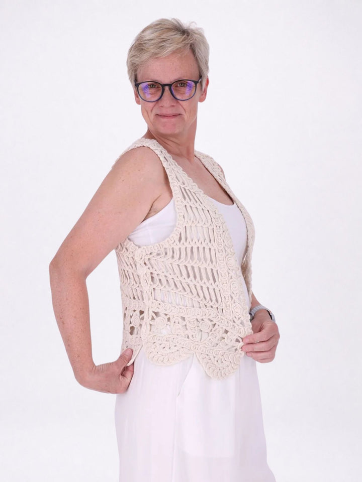 Weste Damen Häkel offen