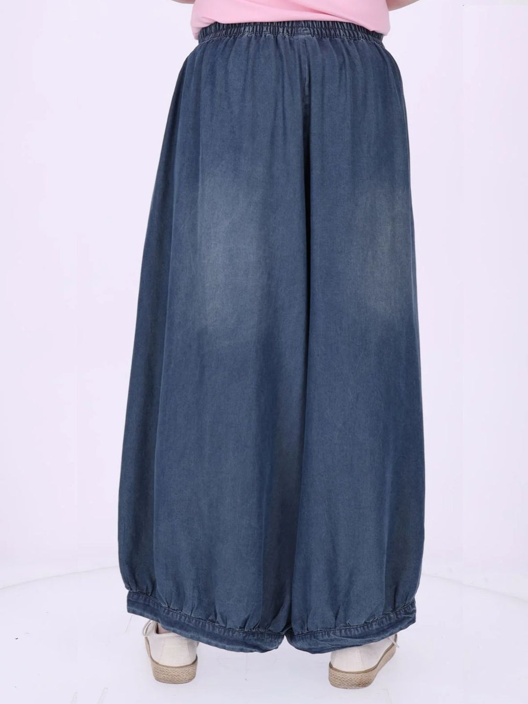 Jeans Damen 7/8 Culotte Stickerei