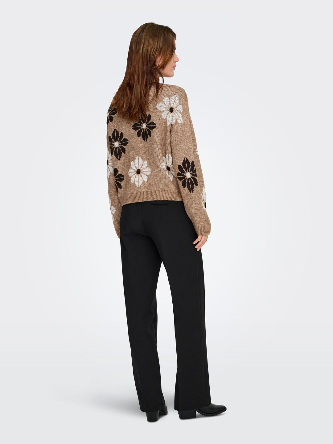 ONLFREESIA LS FLOWER O-NECK KNT NOO