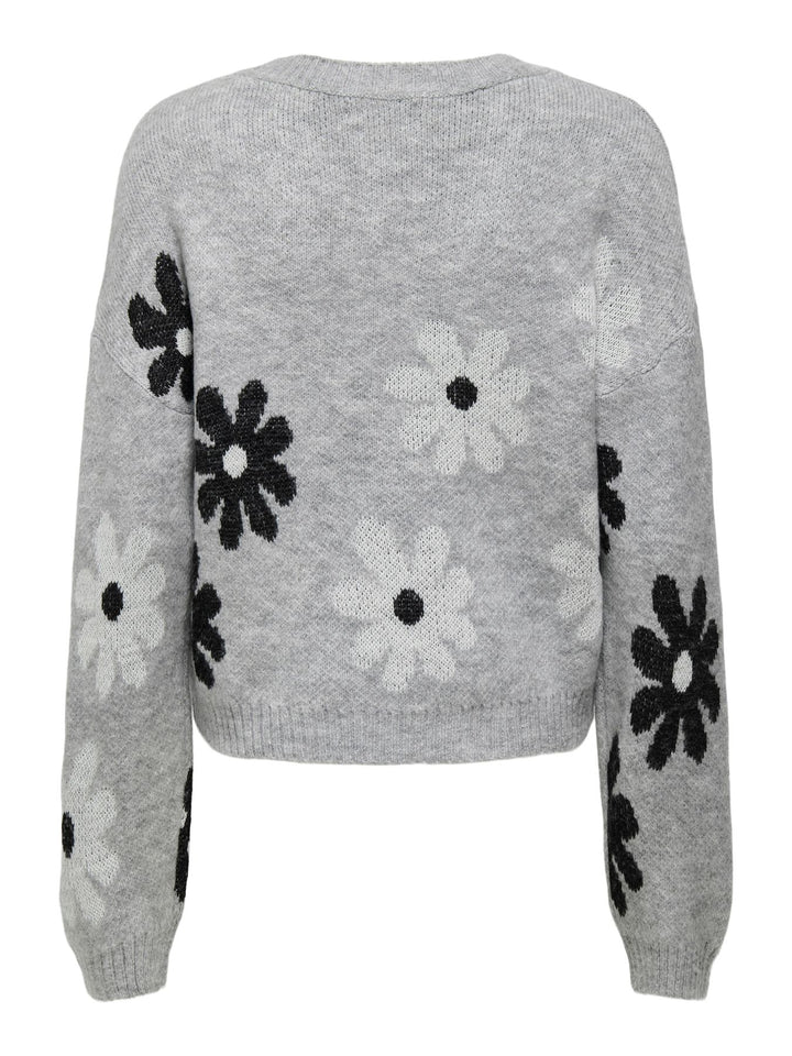 ONLFREESIA LS FLOWER O-NECK KNT NOO