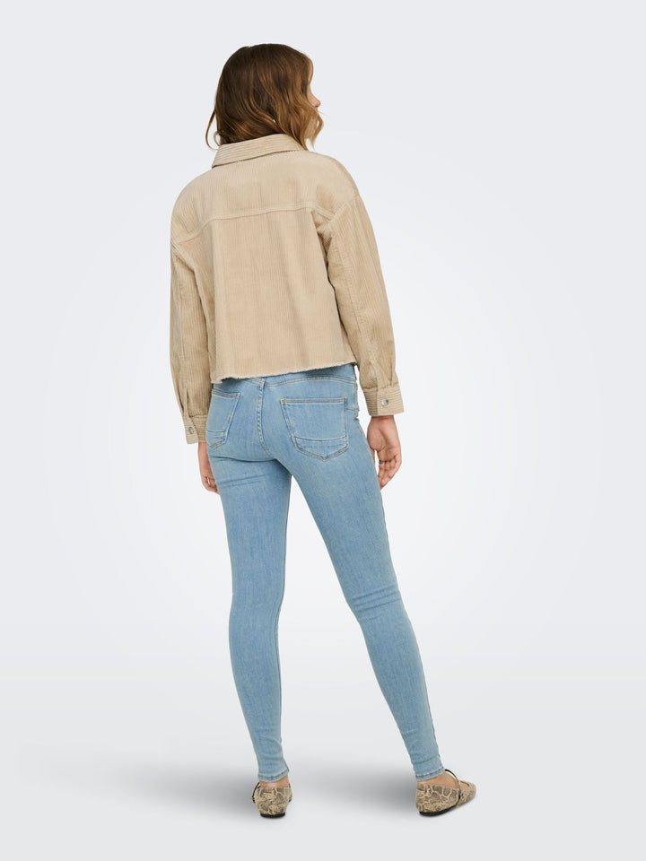 ONLMARINA-ENY L/S CORD JACKET PNT N Humus