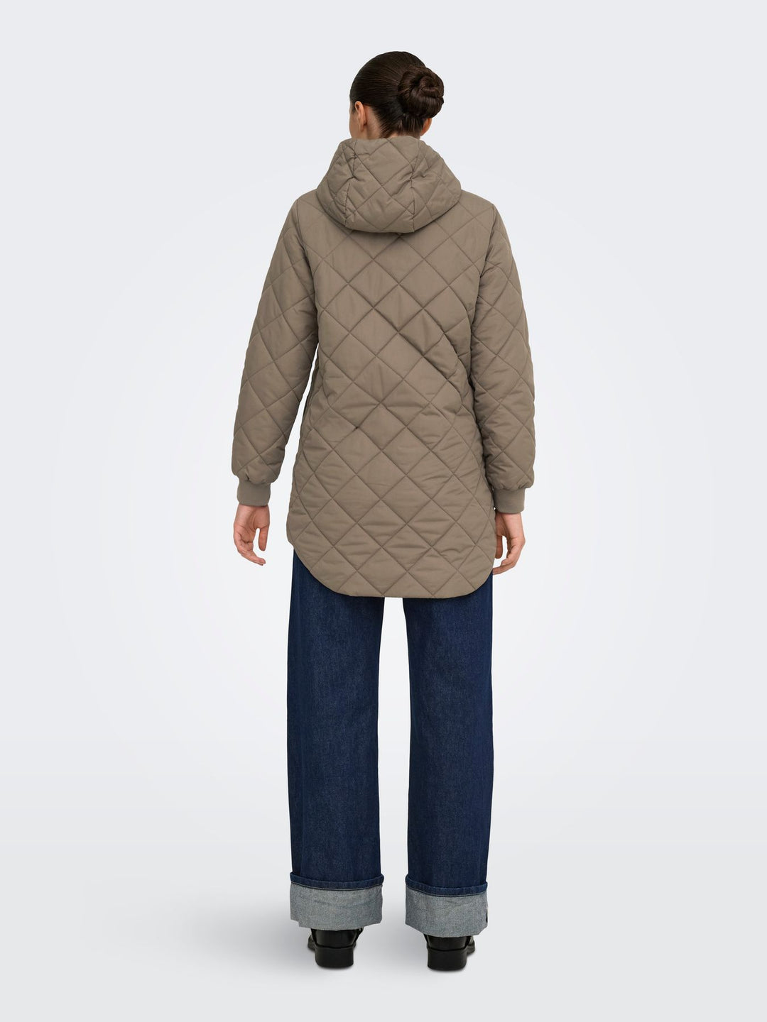 ONLJULIET QUILTED HOOD ZIP COAT OTW Walnut