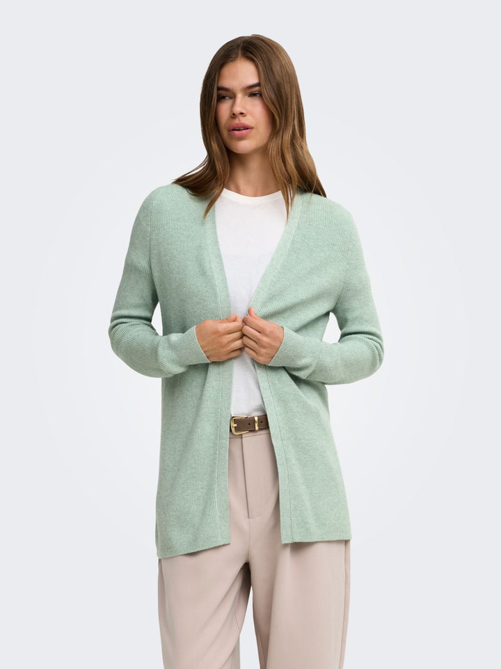 ONLMARY LS OPEN RIB CARDI KNT Jadeite