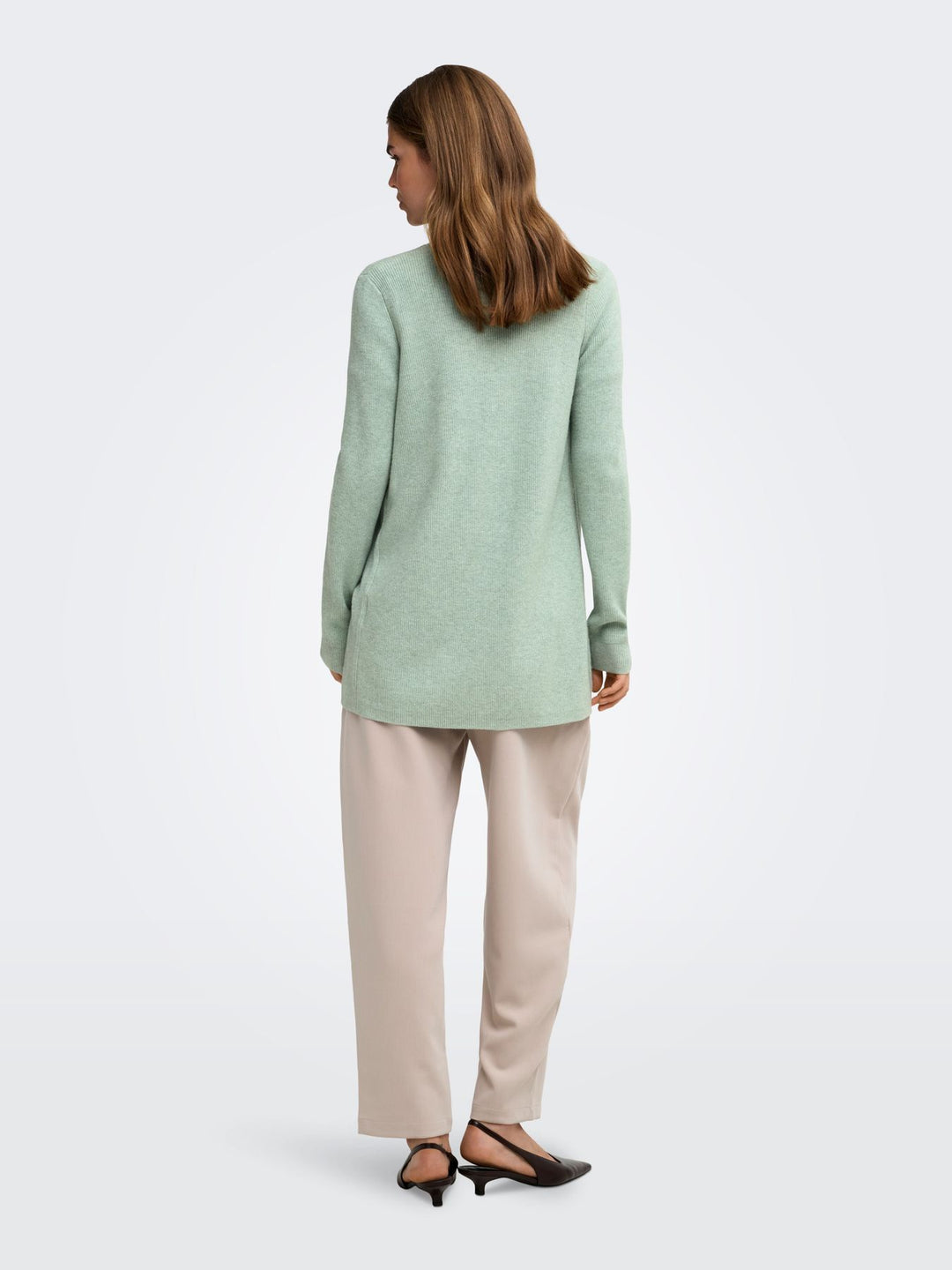 ONLMARY LS OPEN RIB CARDI KNT Jadeite