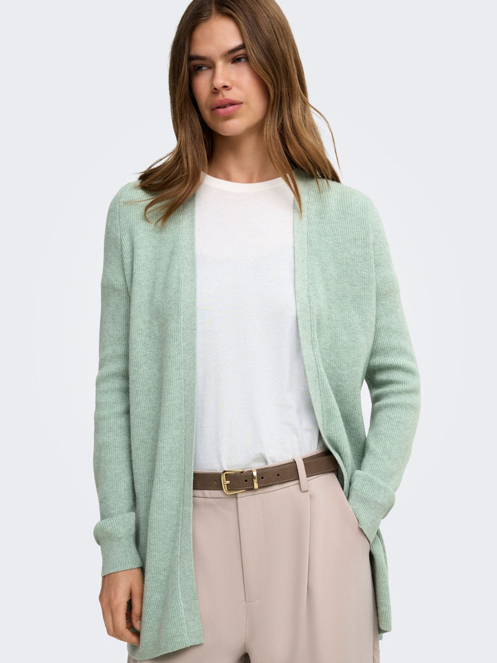 ONLMARY LS OPEN RIB CARDI KNT Jadeite