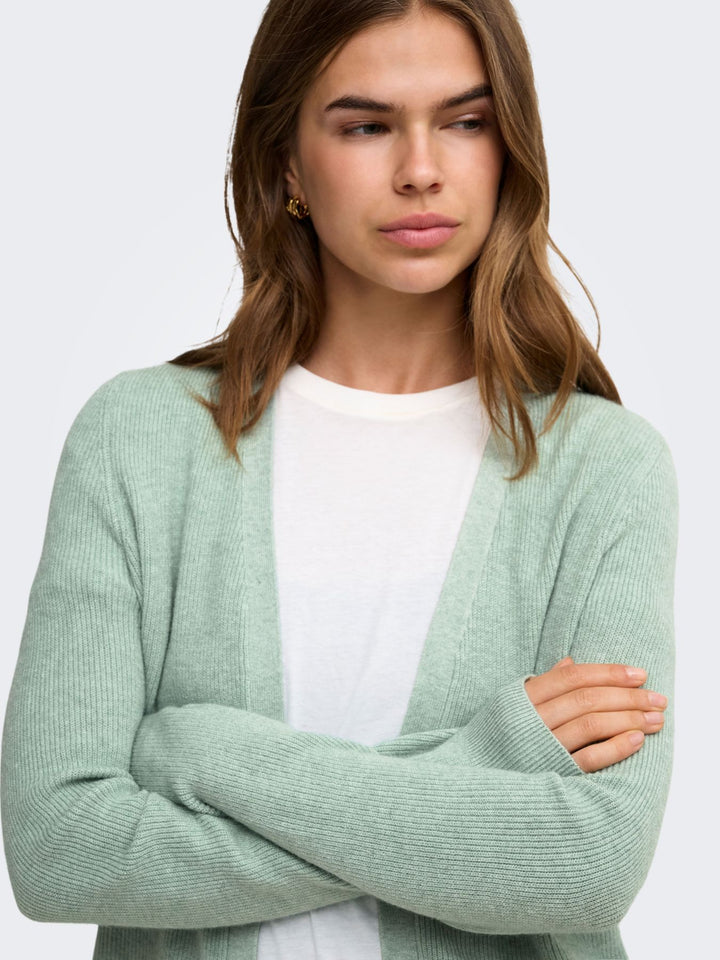 ONLMARY LS OPEN RIB CARDI KNT Jadeite