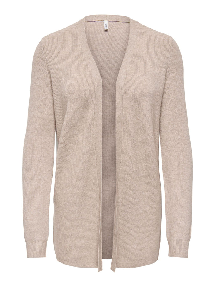 ONLMARY LS OPEN RIB CARDI KNT Mocha Meringue/Melange