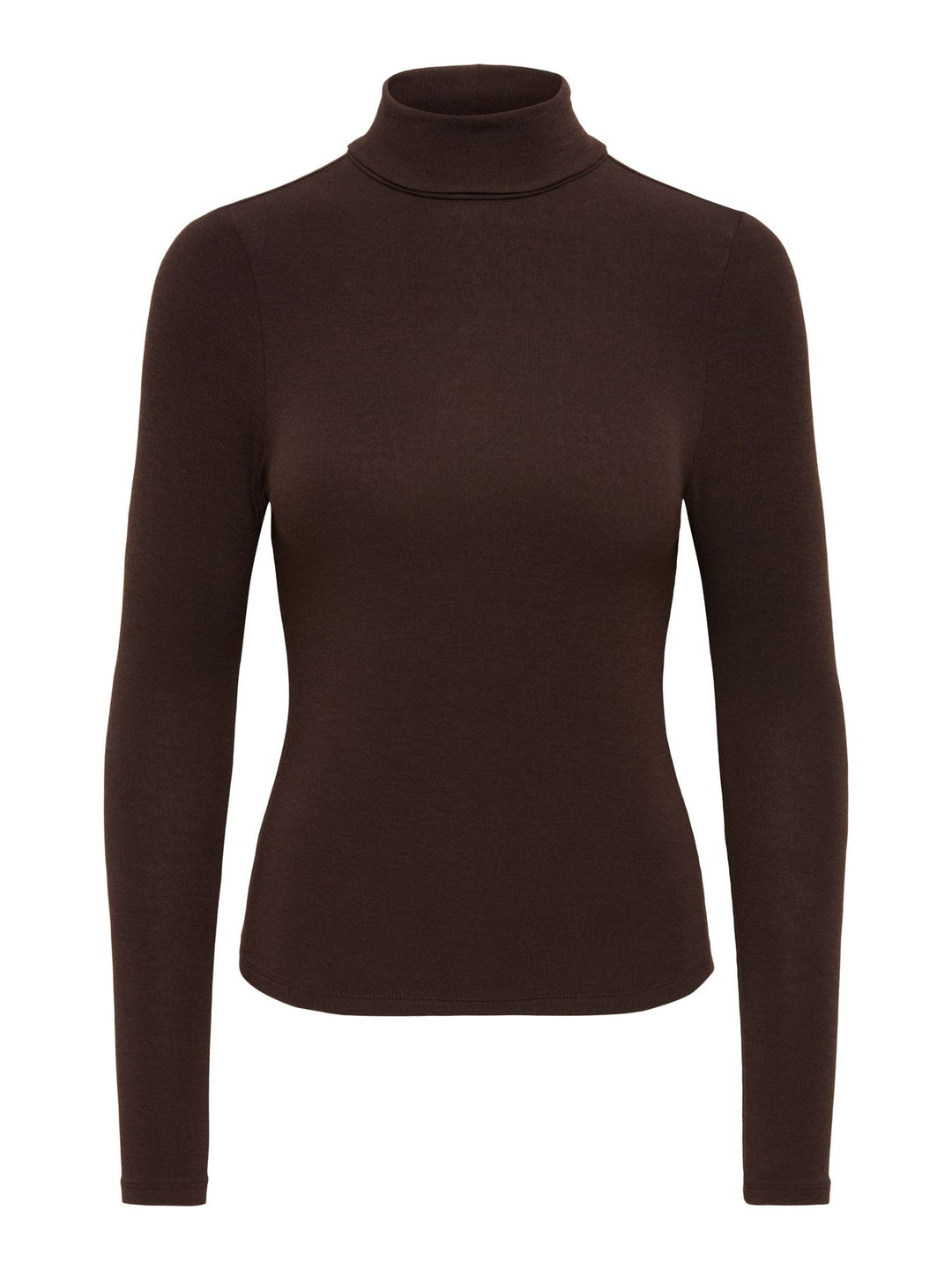 ONLGLAMOUR L/S ROLL-NECK TOP JRS NO Black Coffee