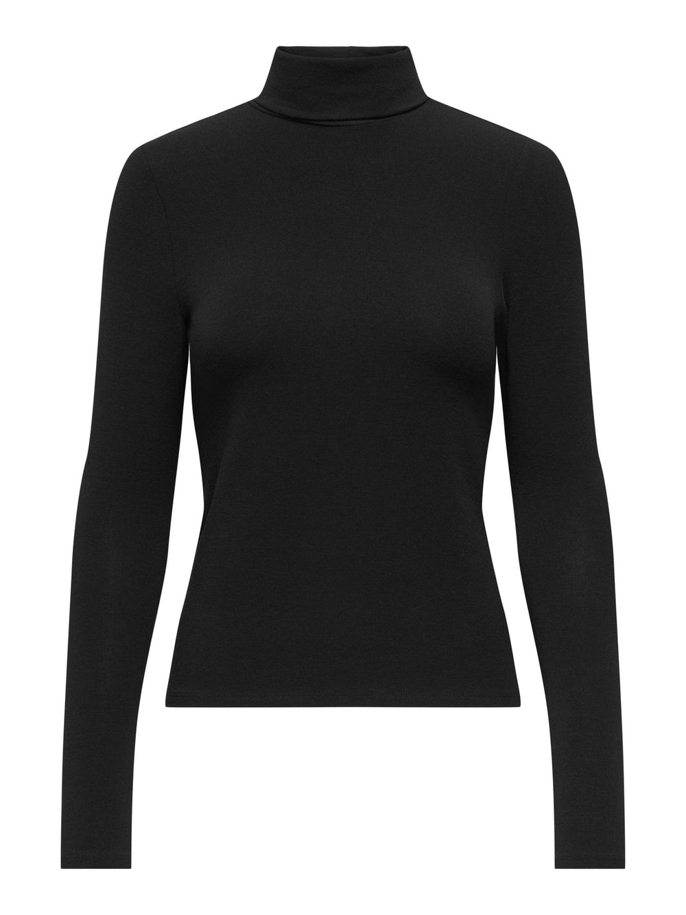 ONLGLAMOUR L/S ROLL-NECK TOP JRS NO Black