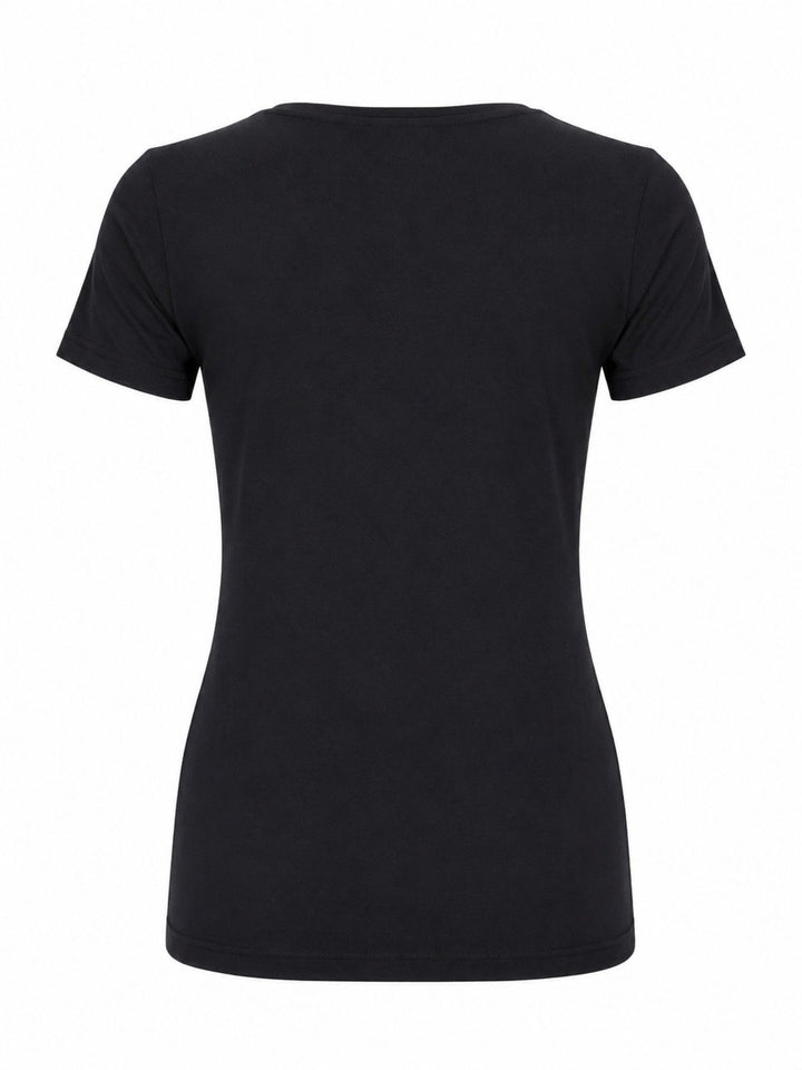 Splash of Color Basic T-Shirt in Schwarz – Zeitlos, bequem und vielseitig kombinierbar